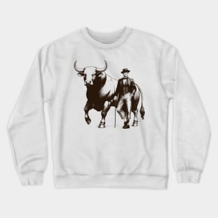 man and bull Crewneck Sweatshirt